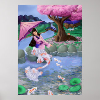 Póster Paisaje de Mermaid Koi