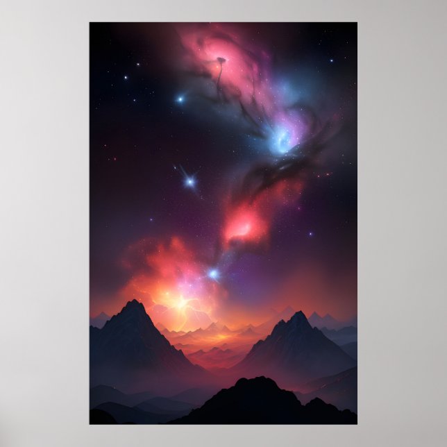 Póster Paisaje de montaña (Frente)