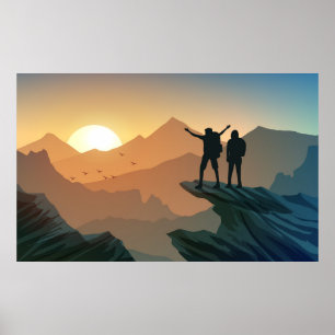 Póster Paisaje de montaña