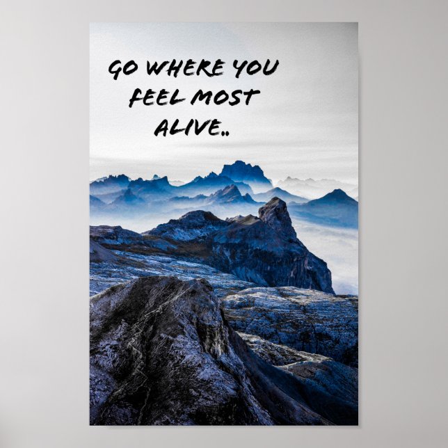 Póster Paisaje de montaña (Frente)