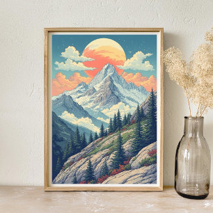 Póster Paisaje de montaña
