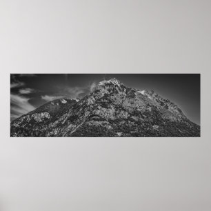 Póster Paisaje de nahuel huapi en blanco y negro