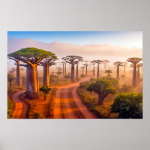 Póster Paisaje de Naturaleza al Aire Libre de las Llanura