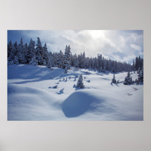 Póster Paisaje de nieve