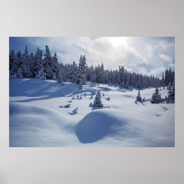 Póster Paisaje de nieve (Frente)