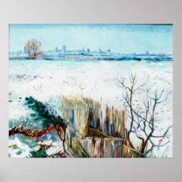Póster Paisaje de nieve con Arles por Vincent van Gogh