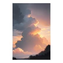 Paisaje de nubes al atardecer