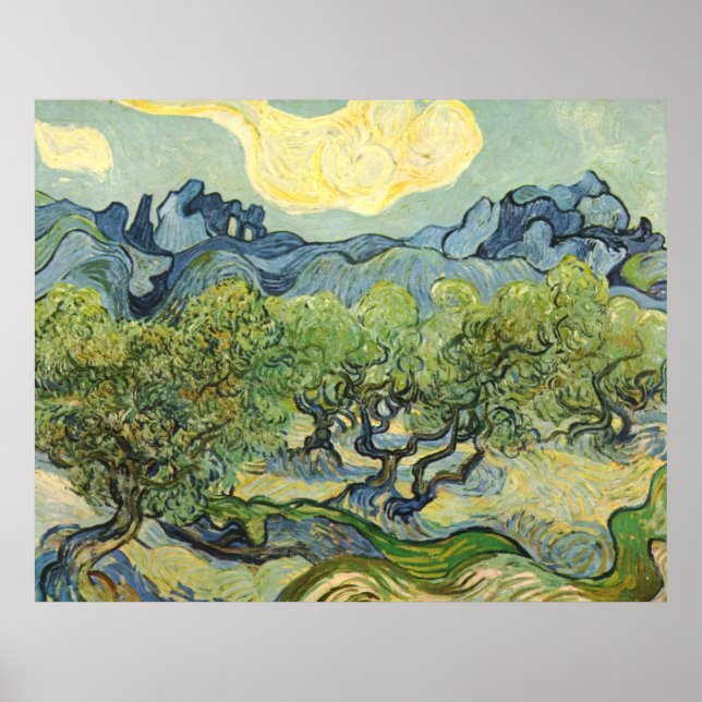 Póster Paisaje de Olive Vincent Willem van Gogh (Frente)
