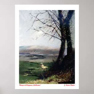 Póster Paisaje de Ortigueira (A Coruña)