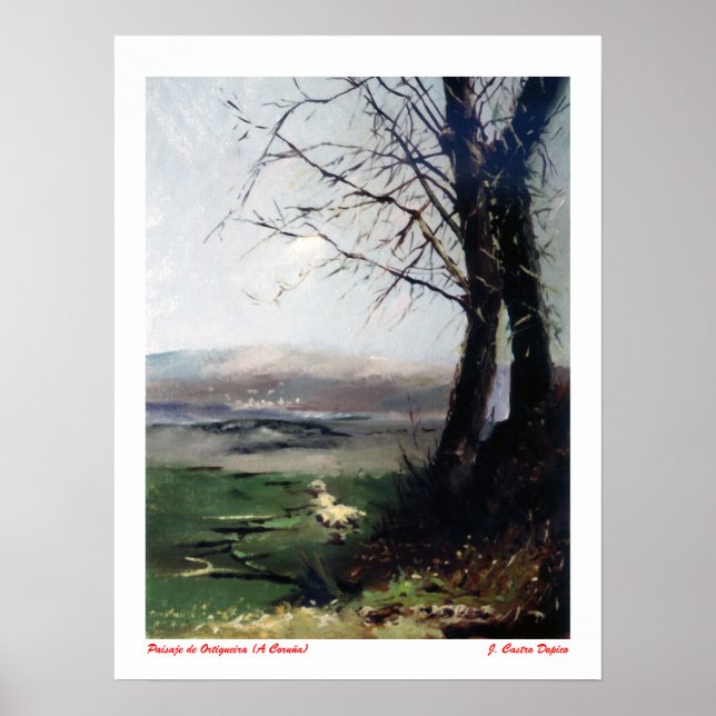 Póster Paisaje de Ortigueira (A Coruña) (Frente)