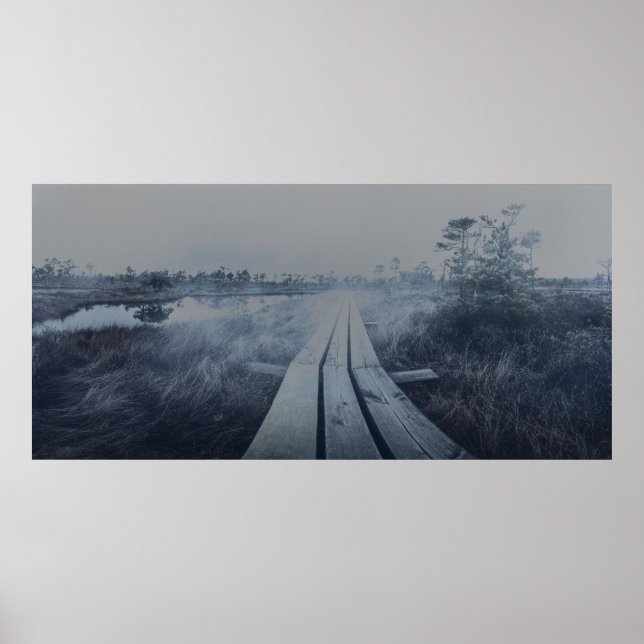 Póster Paisaje de oscilación de niebla (Frente)
