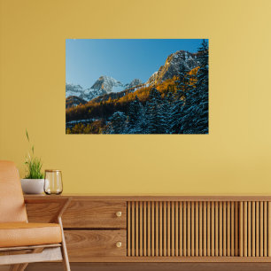 Póster Paisaje de otoño e invierno