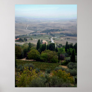 Póster Paisaje de Pienza