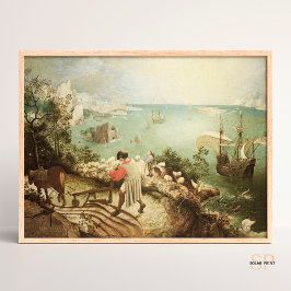 Póster Paisaje de Pieter Bruegel con la caída de Icarus