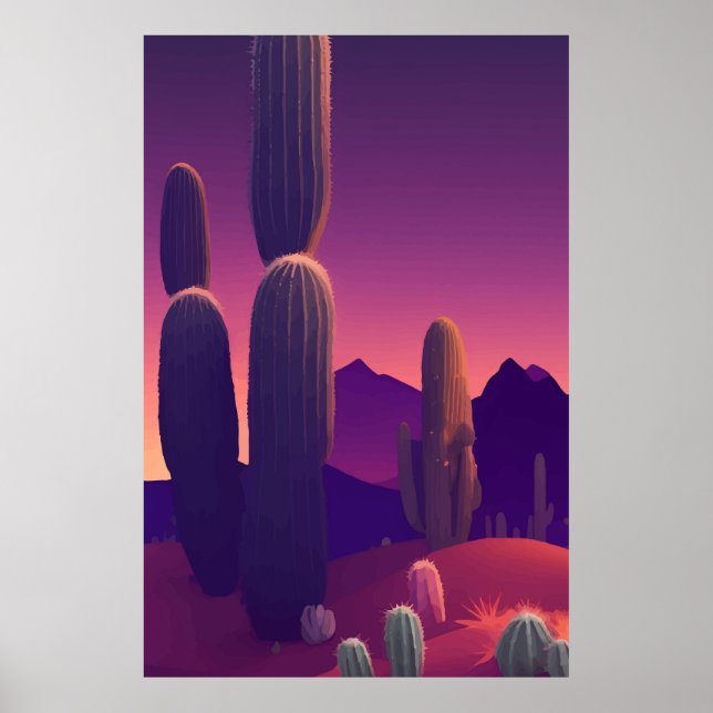 Póster Paisaje de pintura abstracta (Frente)