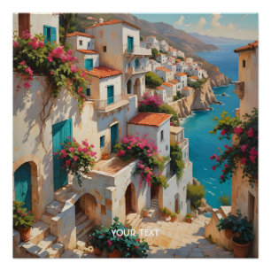 Póster Paisaje de pintura de aceite suave