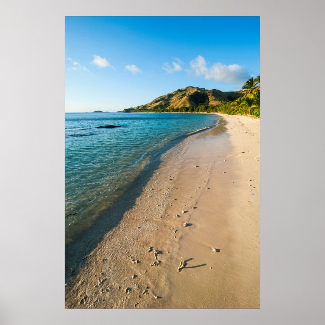 Póster Paisaje de playa tropical, Fiyi (Frente)
