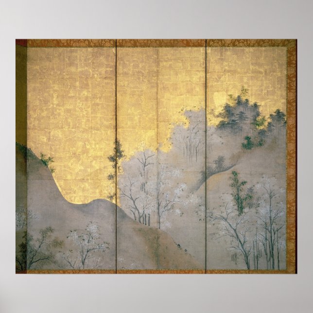 Póster Paisaje de primavera (Frente)