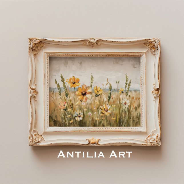 Póster Paisaje de primavera de pinturas de campo de flore (Subido por el creador)