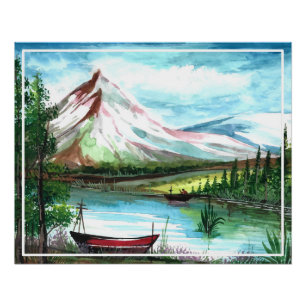 Póster Paisaje de primavera dibujado a mano - 24531