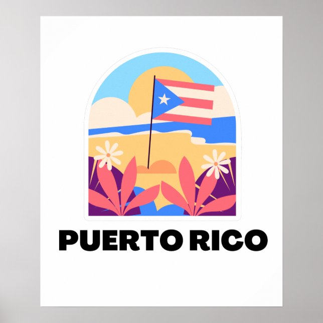 Póster Paisaje de Puerto Rico (Frente)