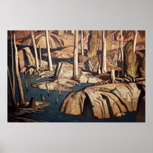 Póster Paisaje de remanso pintado por el canadiense AJ Ca