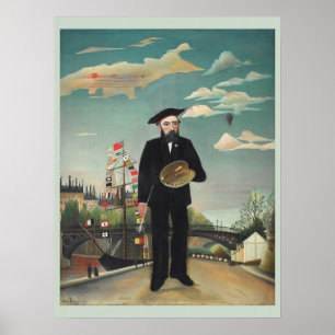 Póster Paisaje De Retrato Mío 1890, Henri Rousseau