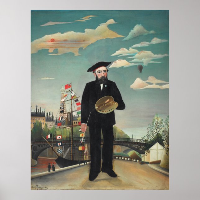 Póster Paisaje De Retrato Mío 1890, Henri Rousseau (Frente)