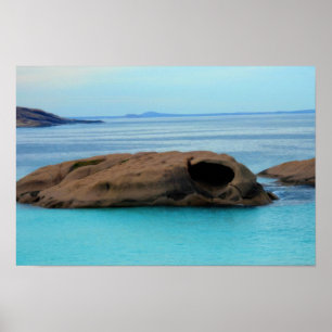 Póster Paisaje de roca oceánica