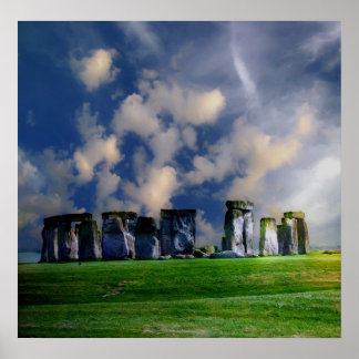 Póster Paisaje de Stonehenge