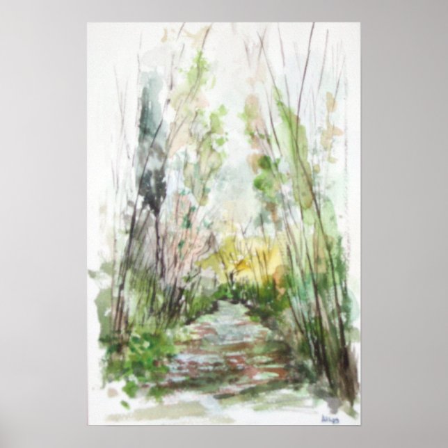 PÓSTER PAISAJE DE TOSCANA EN LA BOCA (Frente)