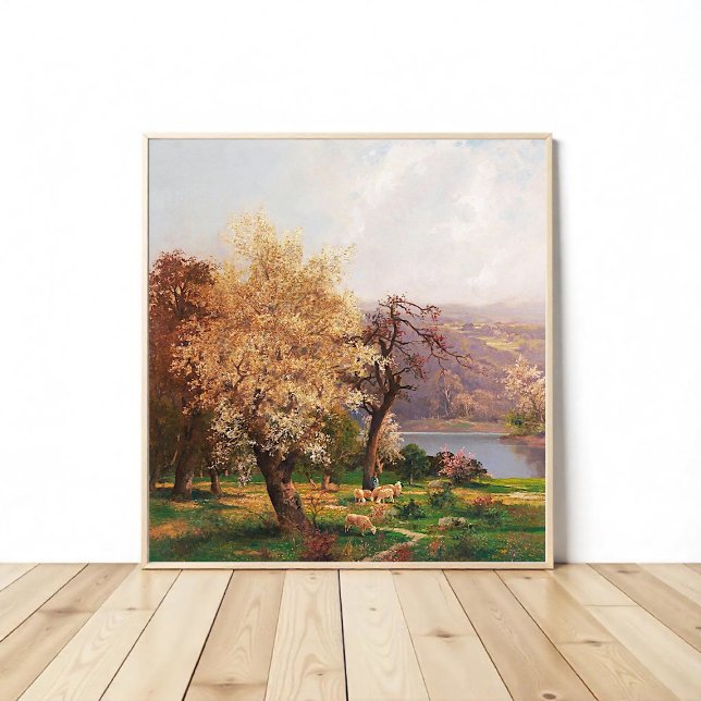Póster Paisaje de un lago en primavera por Adolf Kaufmann (Subido por el creador)