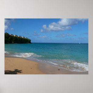 Póster Paisaje de vacaciones tropicales en la playa de Sa