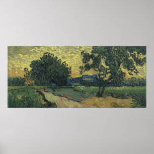 Póster Paisaje de Van Gogh al Crepúsculo