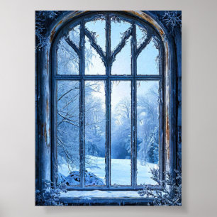 Póster Paisaje de ventana falsa