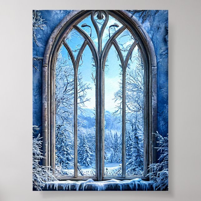 Póster Paisaje de ventana falsa (Frente)