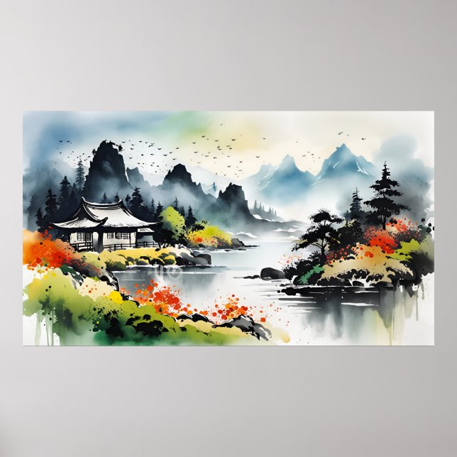 Póster Paisaje de verano (Frente)