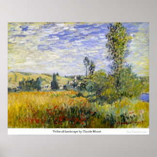 Póster Paisaje de Vetheuil por Claude Monet