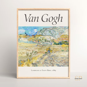 Póster Paisaje de Vincent van Gogh en Saint-Rémy Francia