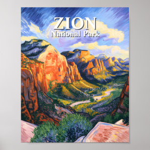 Póster Paisaje de Zion National Park Angels Landing al es