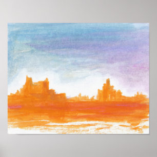 Póster Paisaje del cañón Pintura artística abstracta nara