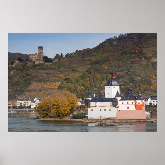 Póster Paisaje del castillo de Burg Gutenfels (Frente)