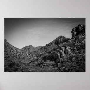 Póster paisaje del desierto con la pintada