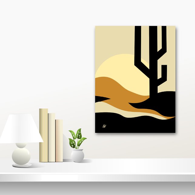 Póster Paisaje del desierto Resumen (Desert Landscape Abstract)
