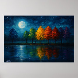 Póster Paisaje del Espectro Lunar