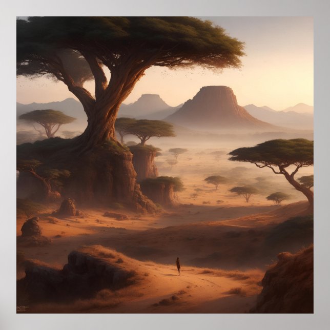 Póster paisaje del este de África (Frente)