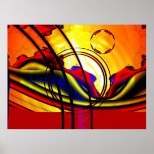 Póster Paisaje del fractal