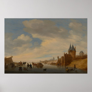 Póster Paisaje del invierno en Arnhem el   1653