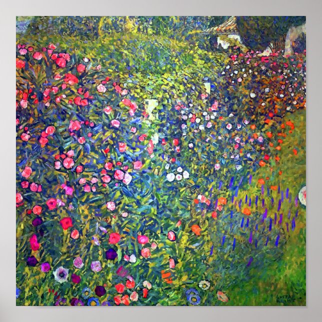 Póster Paisaje del jardín italiano Gustav Klimt (Frente)
