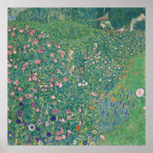 Póster Paisaje del jardín italiano — Gustav Klimt (1913)
